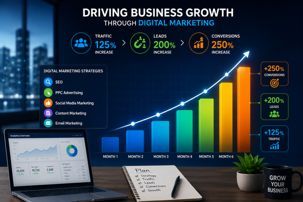 Digital Marketing Services increasing website traffic leads and conversions